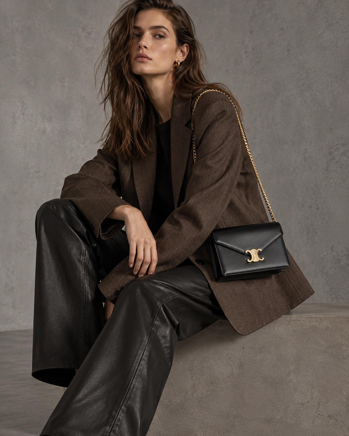 Margo Shiny Calfskin Wallet on Chain