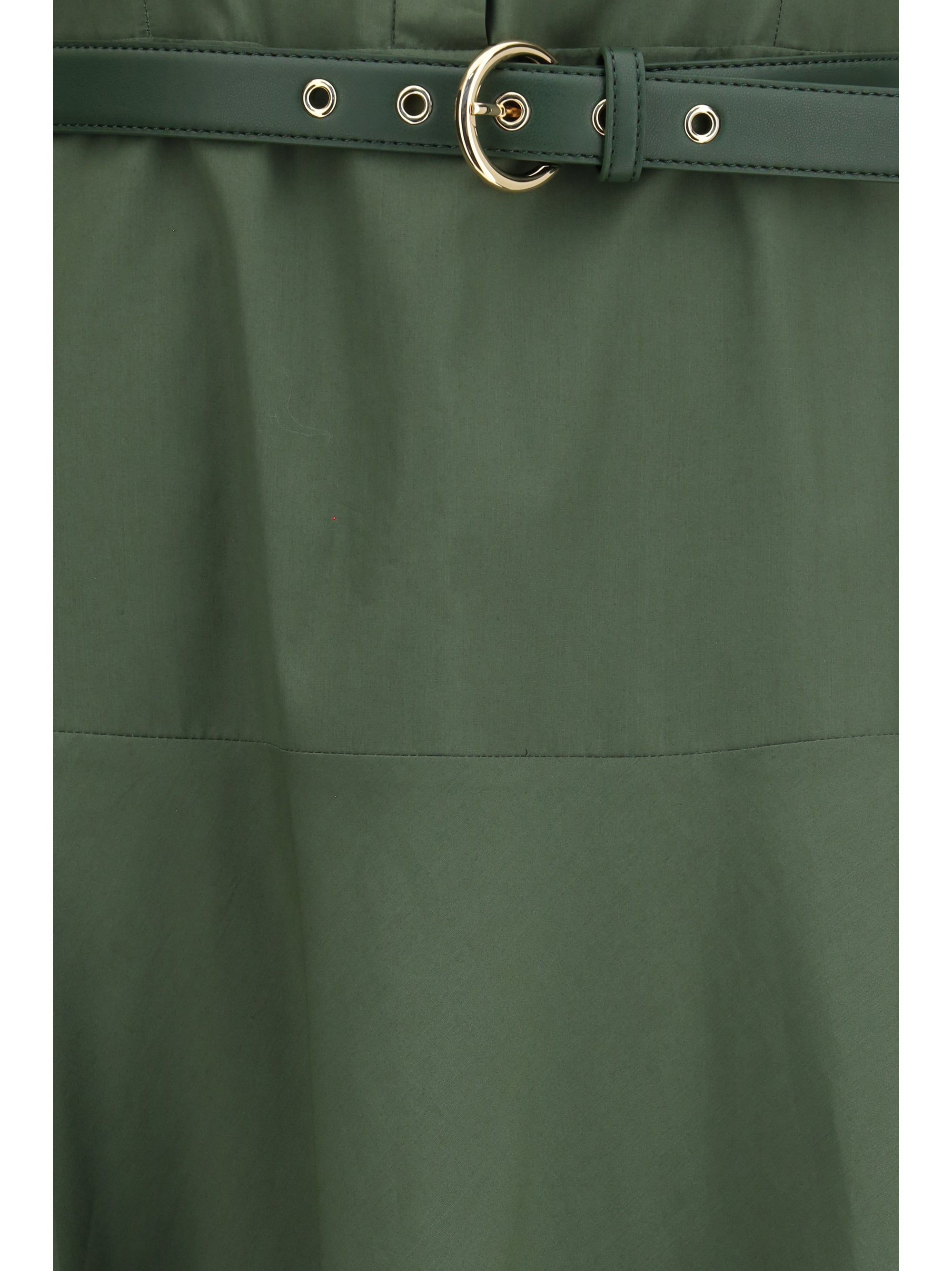 cotton poplin fit-and-flare dress