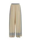 printed silk pants