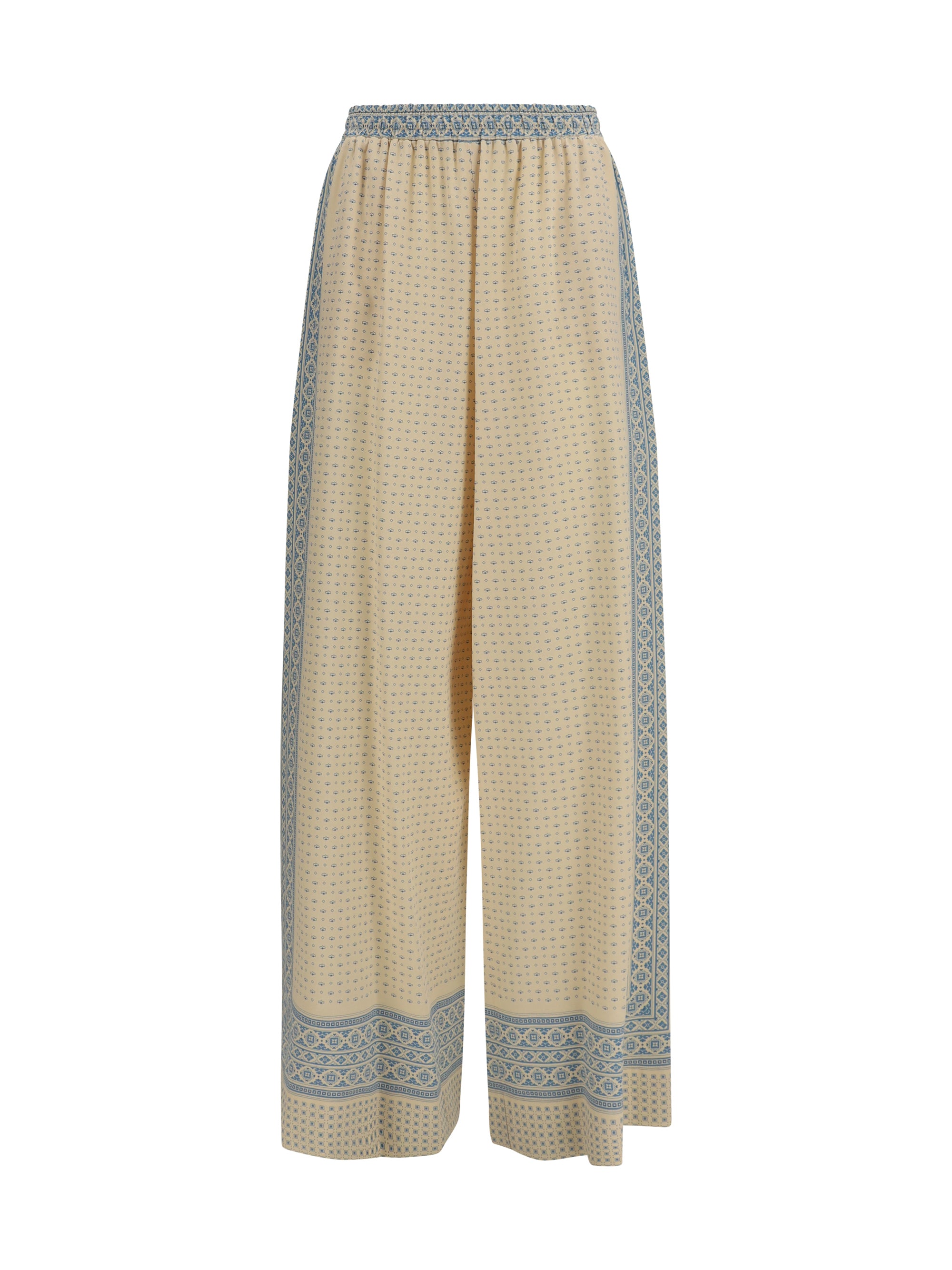 printed silk pants