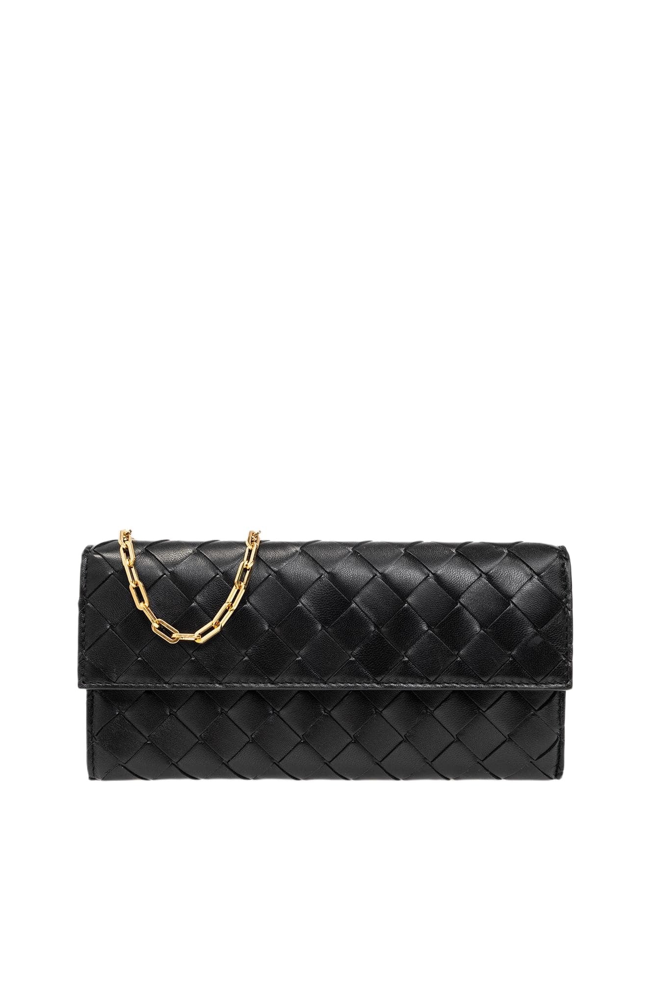 BOTTEGA VENETA Intrecciato Leather Wallet on Chain