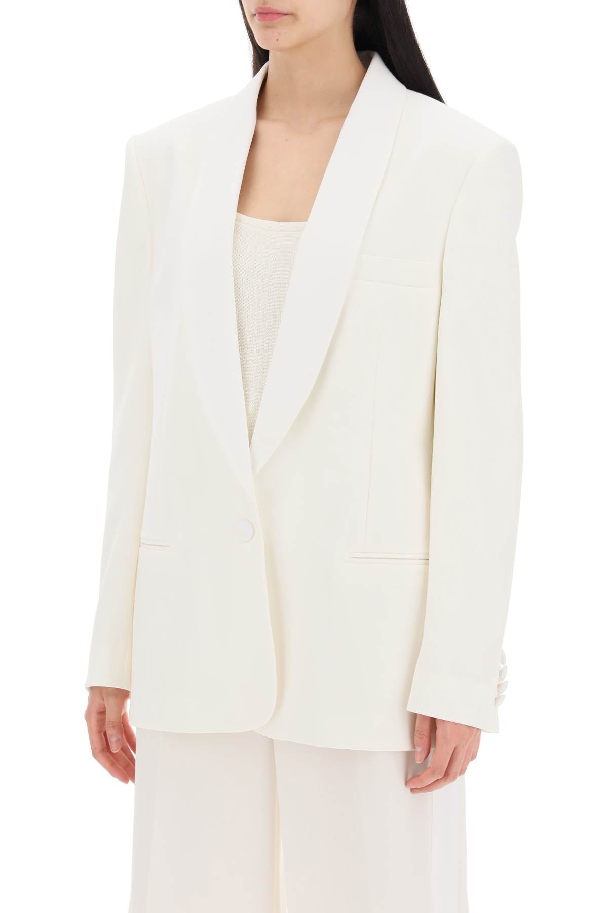 single-breasted tailored blazer with sh