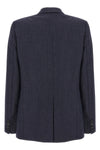 single-breasted wool flannel blazer