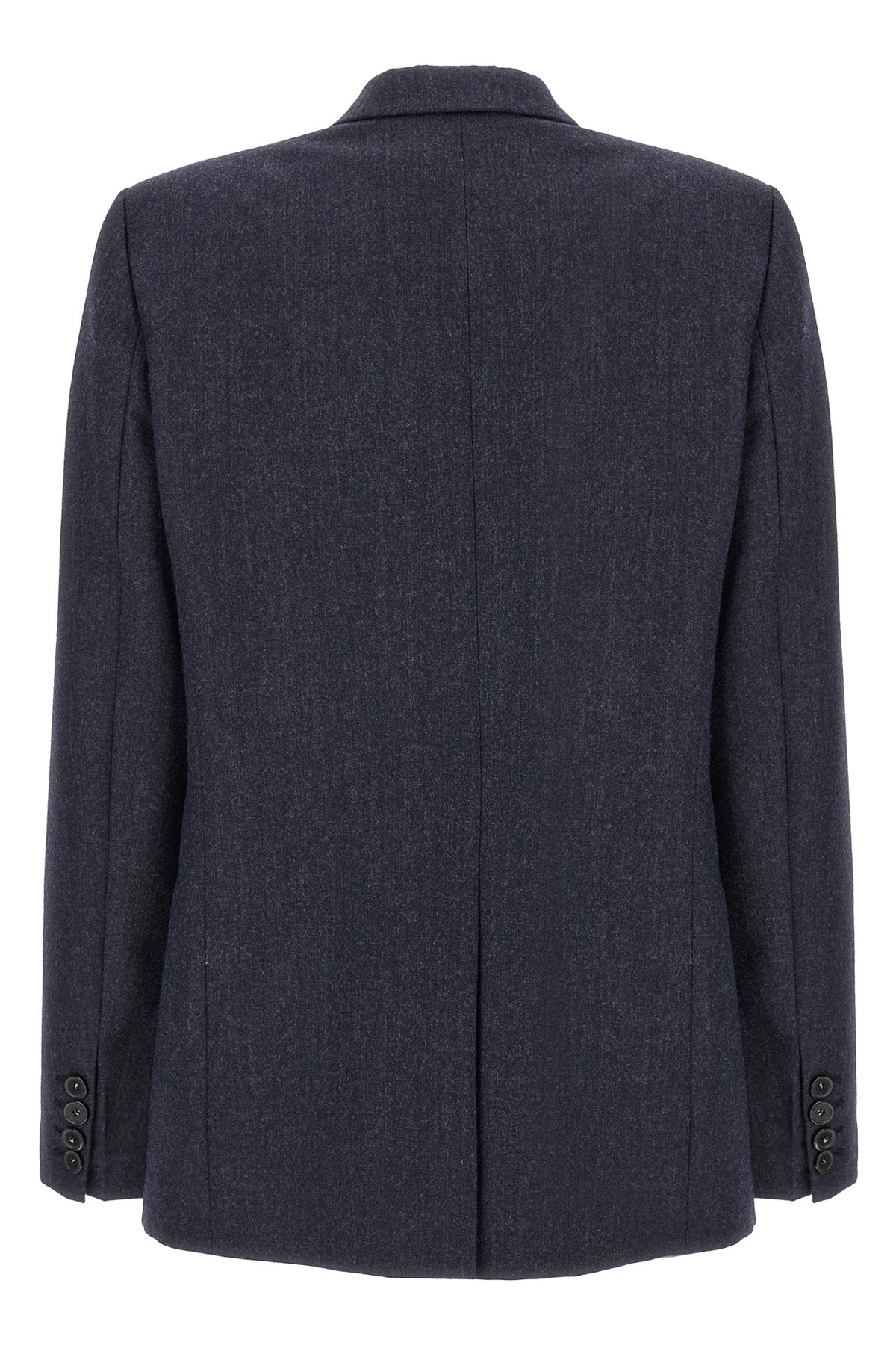 single-breasted wool flannel blazer