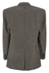 single-breasted blazer in micro houndstooth wool