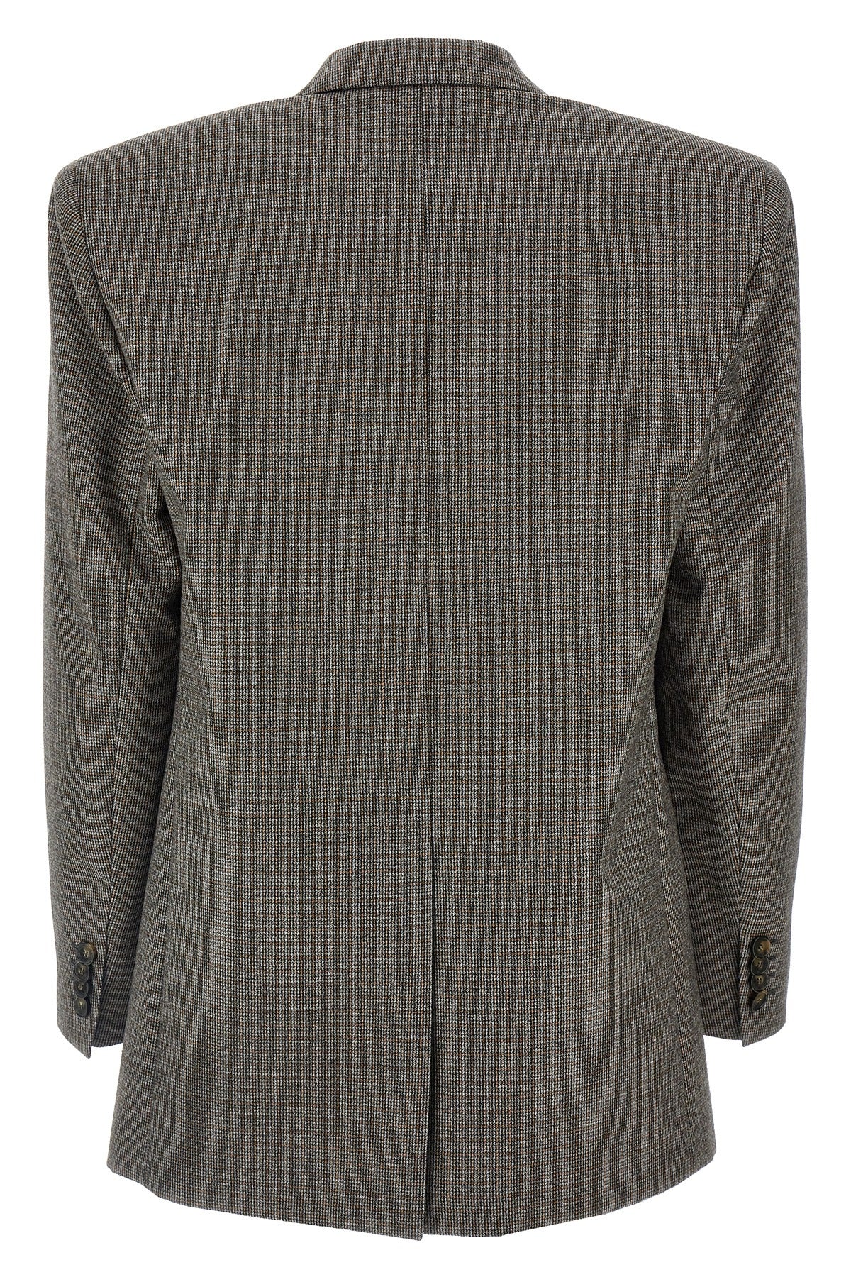 single-breasted blazer in micro houndstooth wool