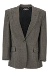 single-breasted blazer in micro houndstooth wool