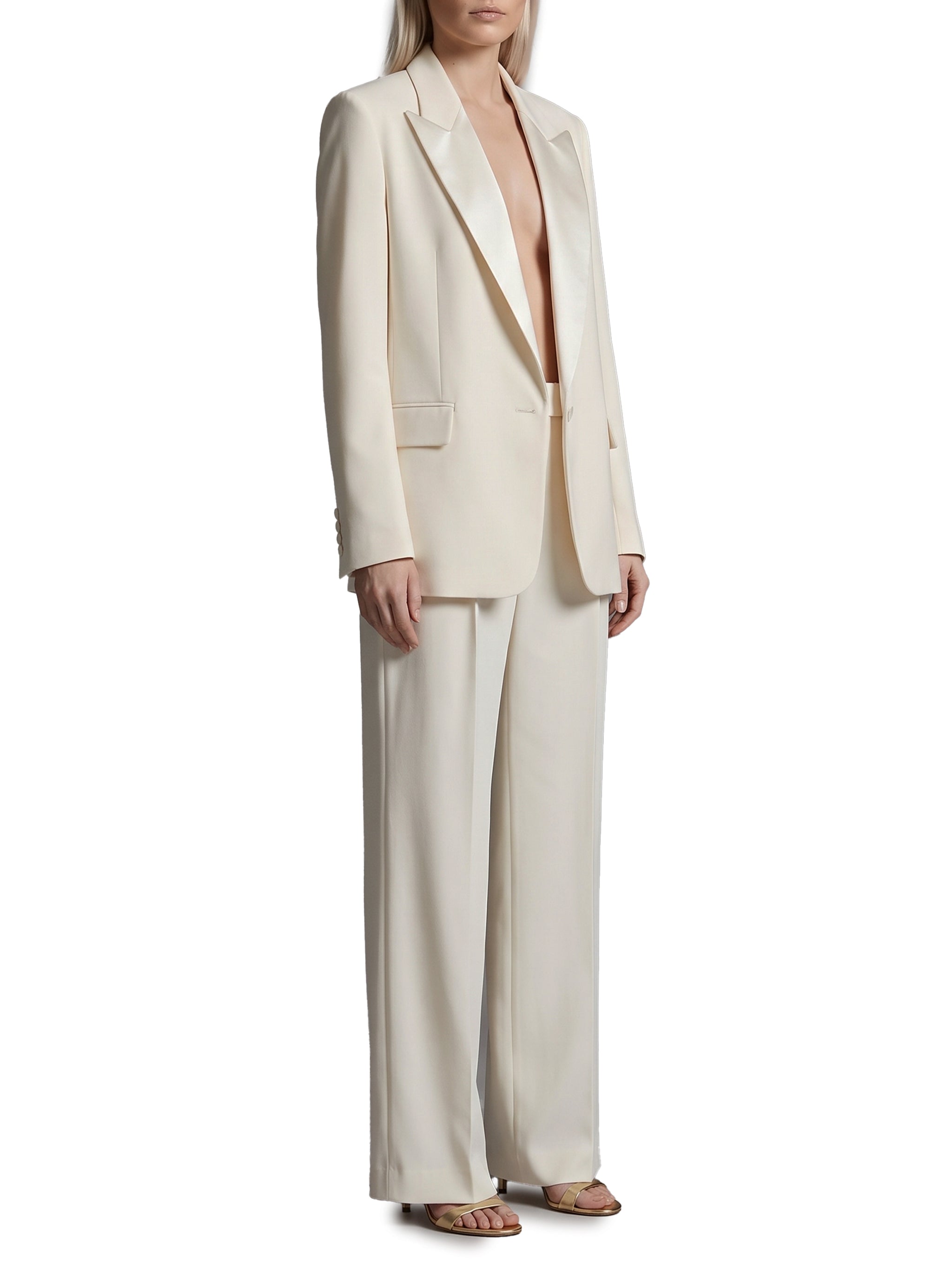 single-breasted cady blazer