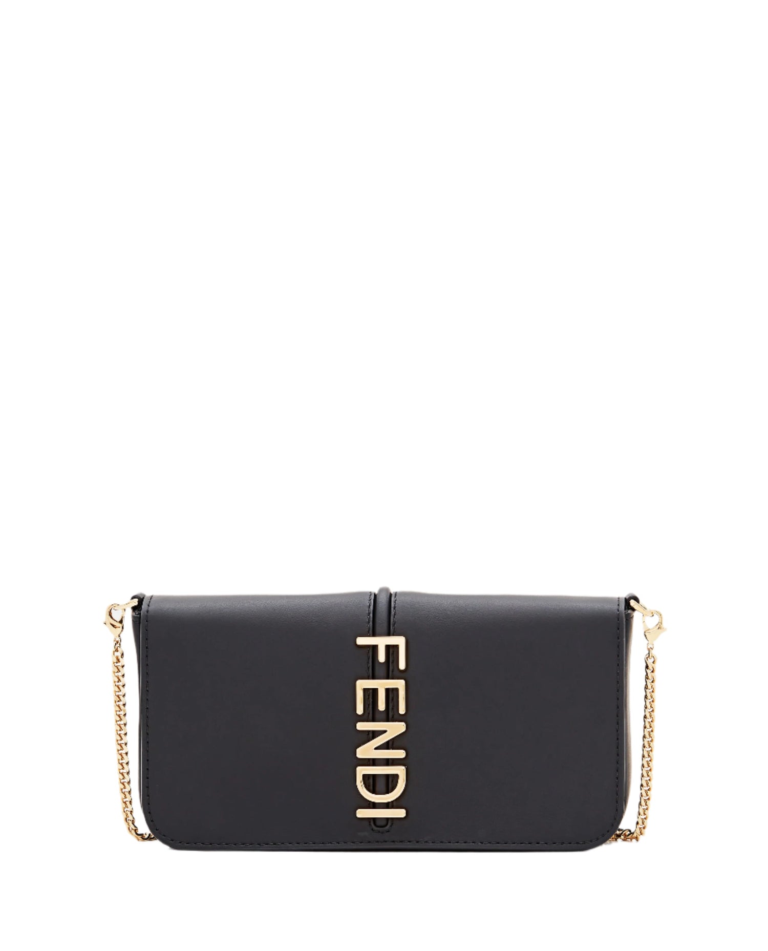 FENDI Fendigraphy FF Leather Wallet on Chain