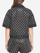 GUCCI 40 embroidered lamé wool tweed shorts