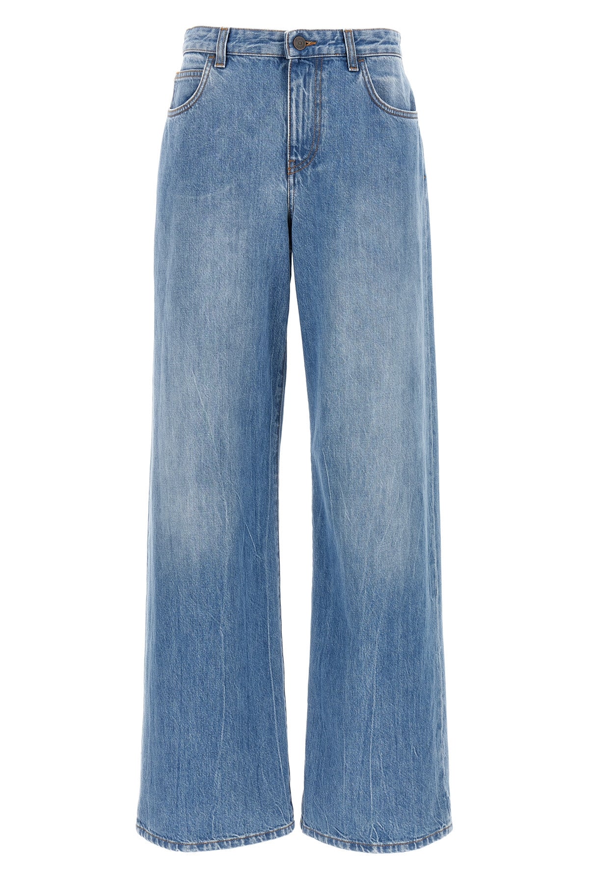 eglitta stone-washed cotton denim jeans