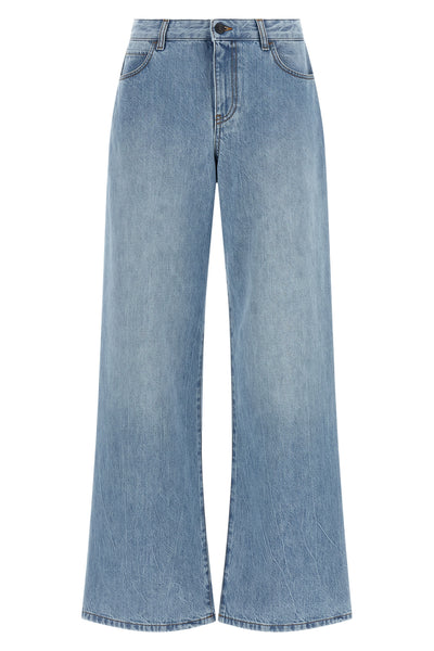 eglitta stone-washed cotton denim jeans