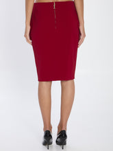 SAINT LAURENT 36 pencil skirt in red 