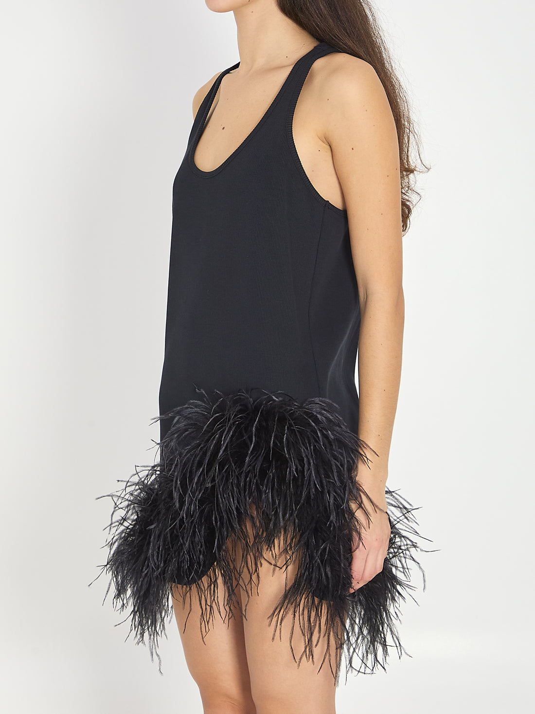 THE ATTICO 40 black mini dress