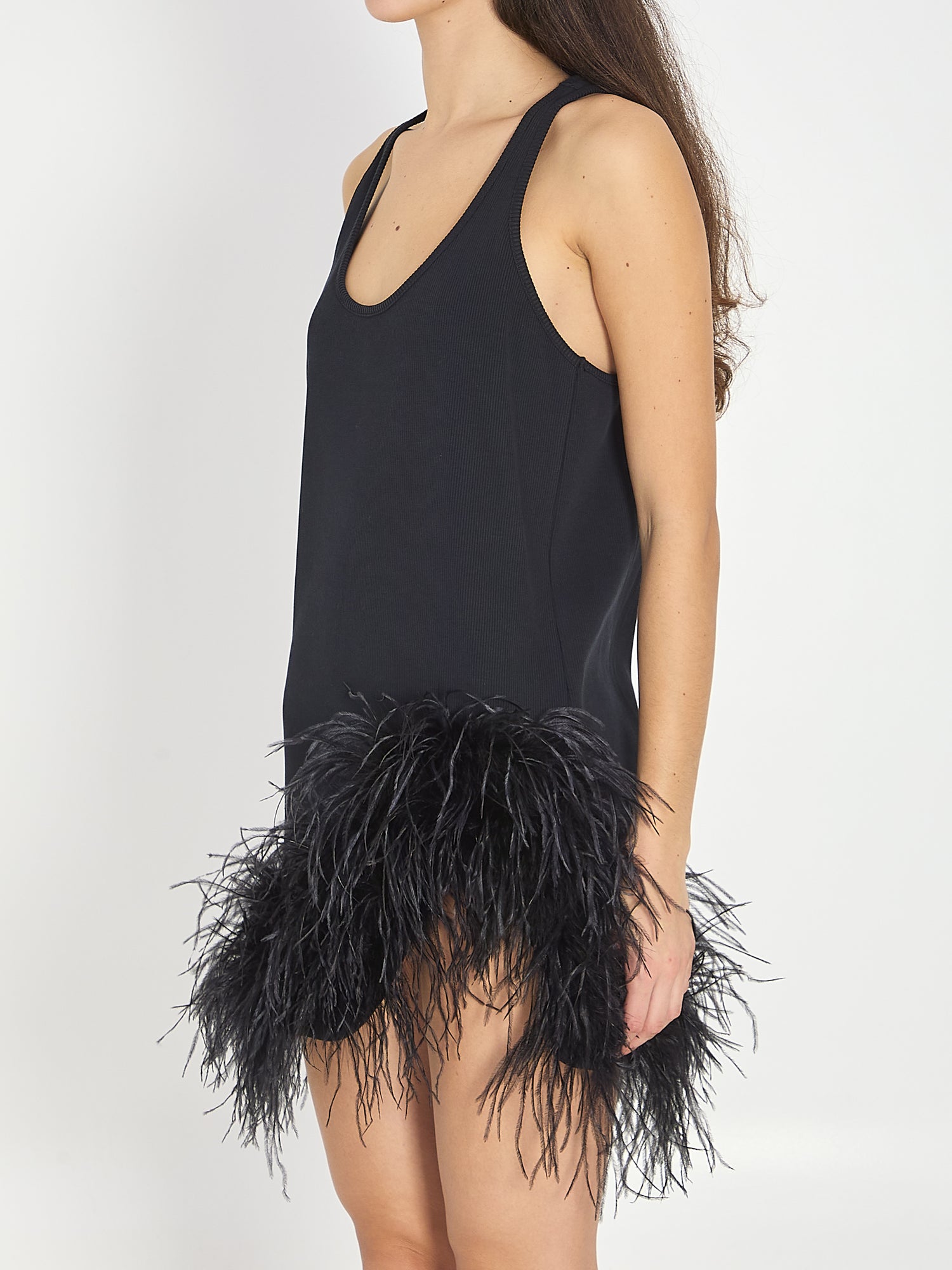 THE ATTICO 40 black mini dress