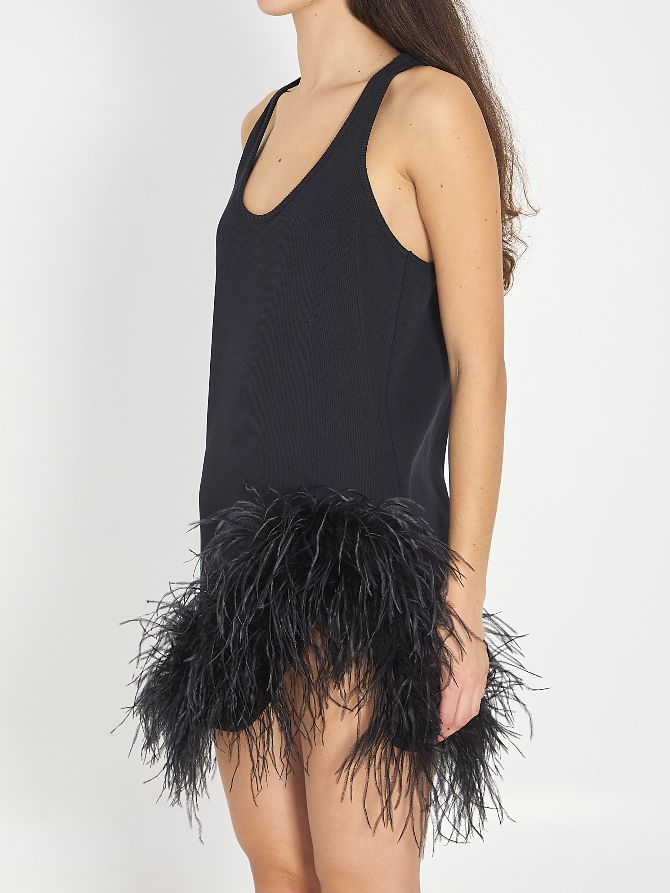 THE ATTICO 40 black mini dress