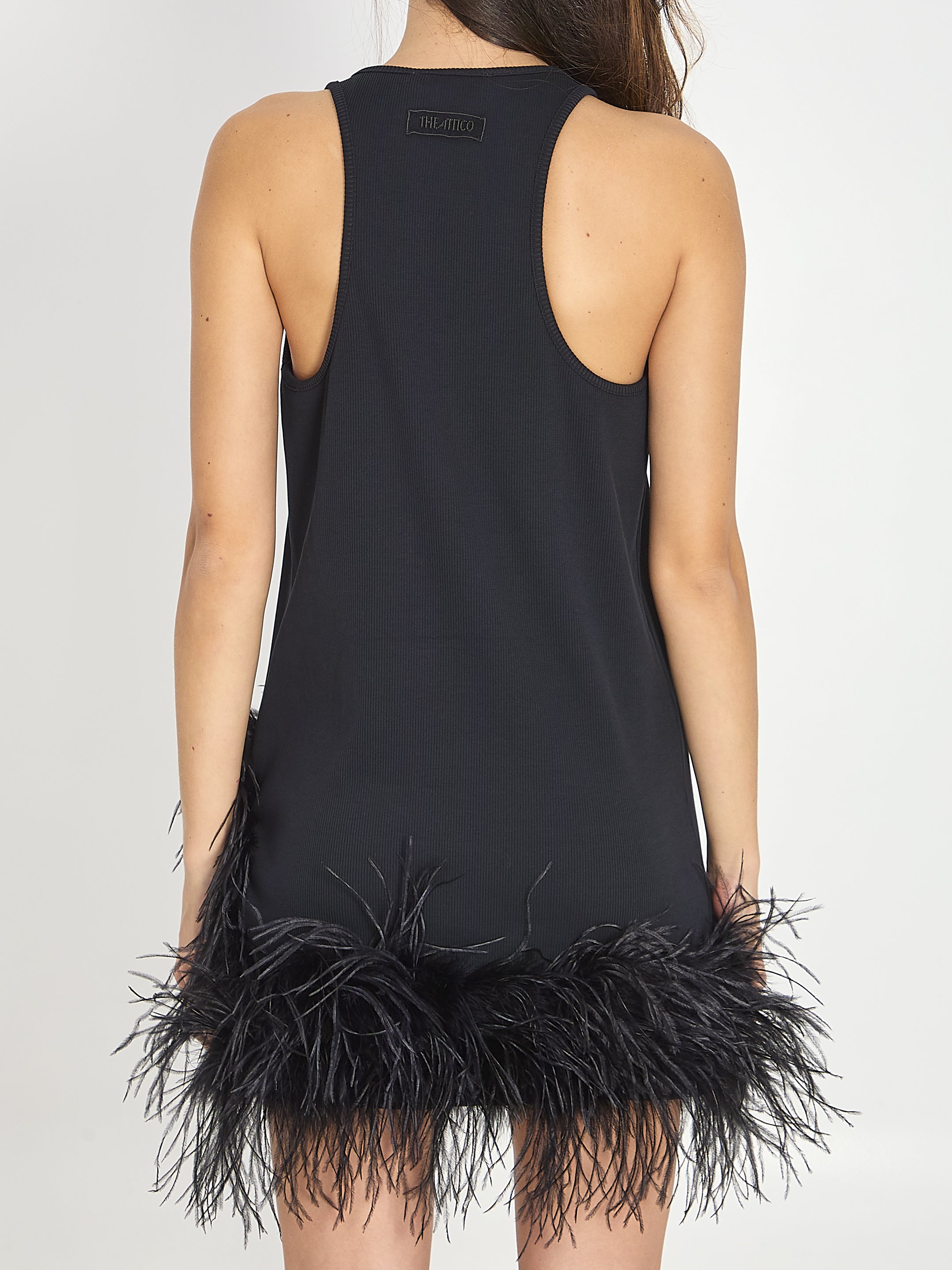 THE ATTICO 40 black mini dress