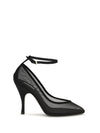 nude mesh pumps
