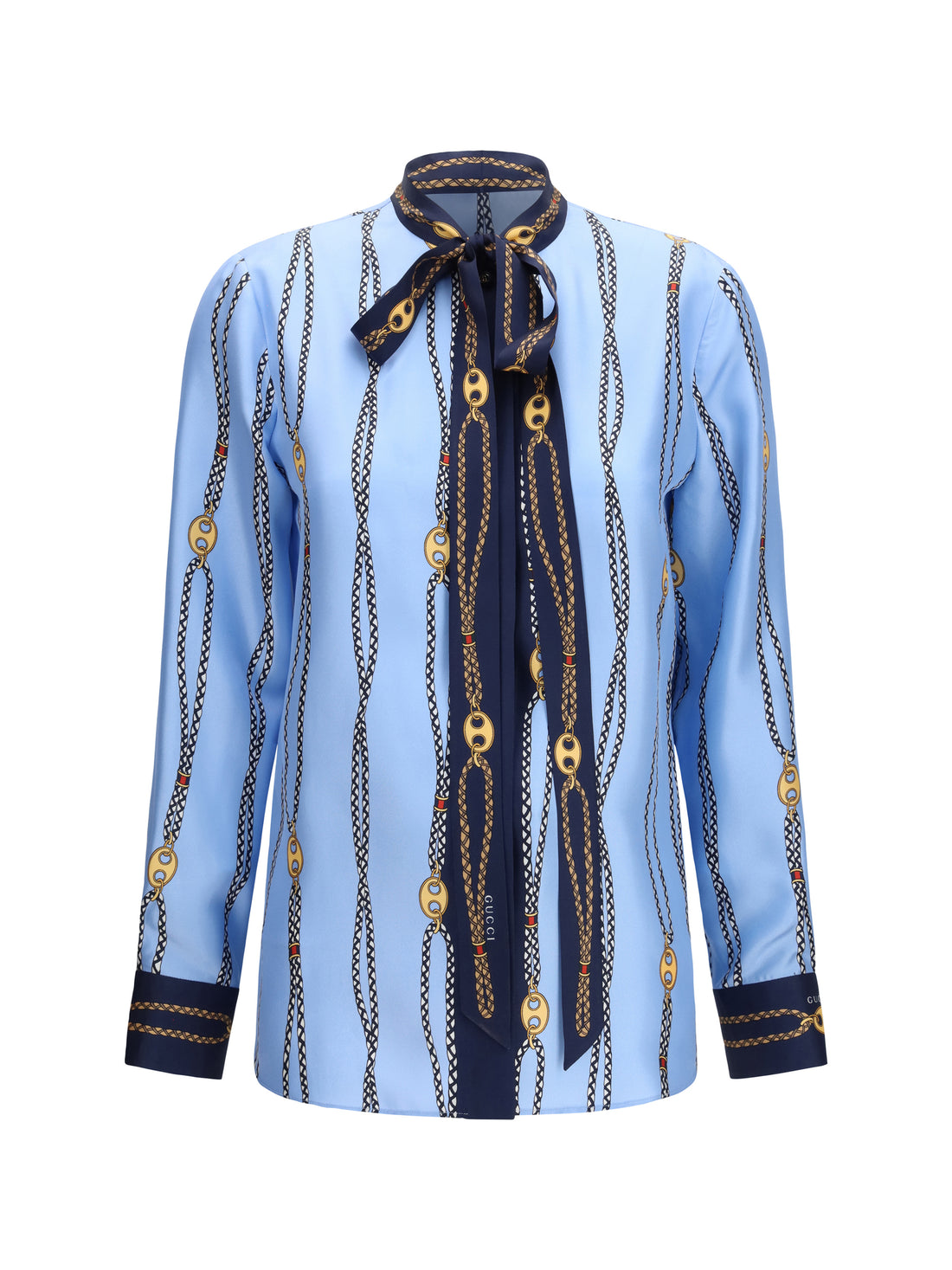 GUCCI 42 silk printed shirt