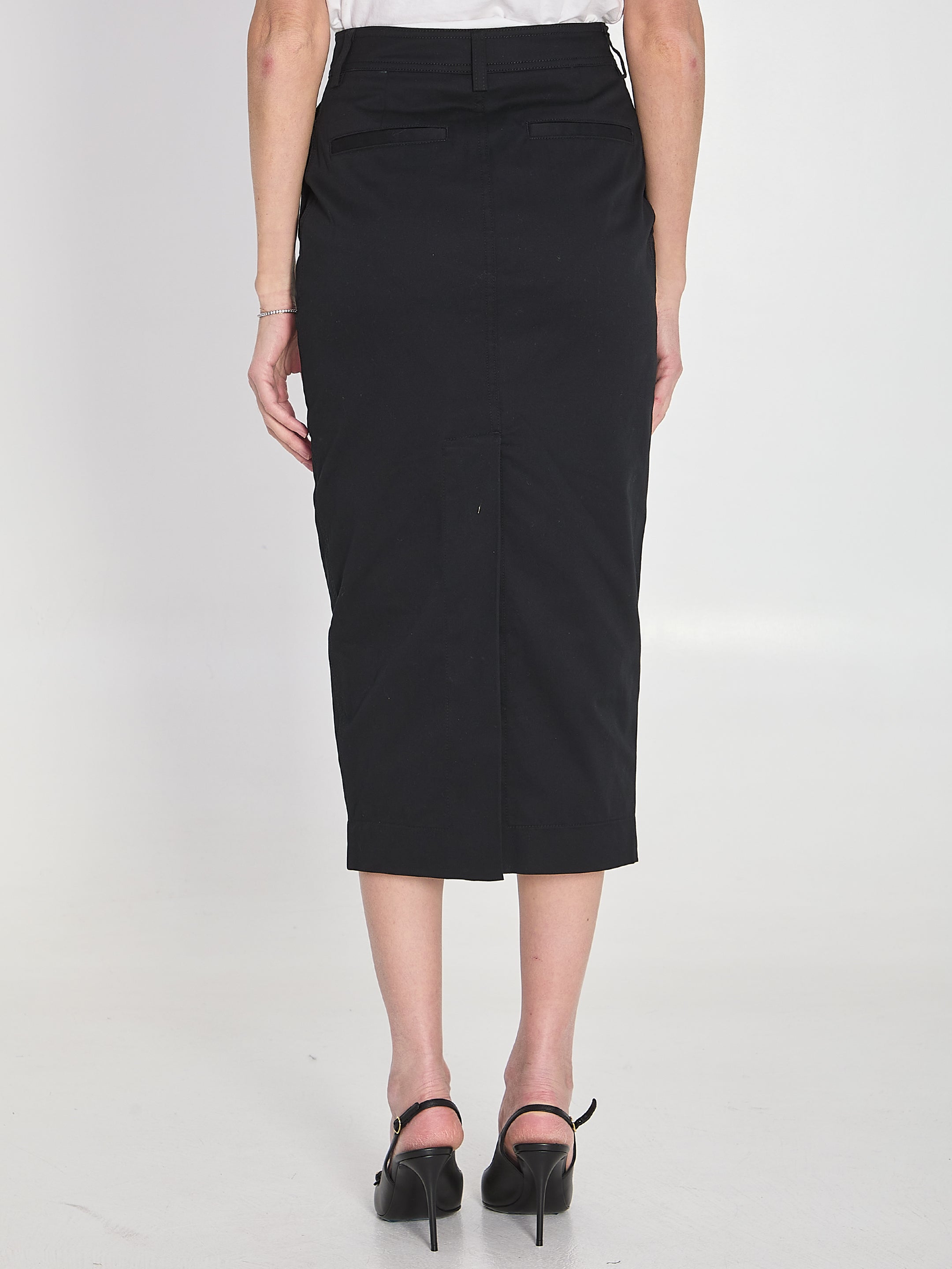 THE LATEST  40 cotton gabardine skirt