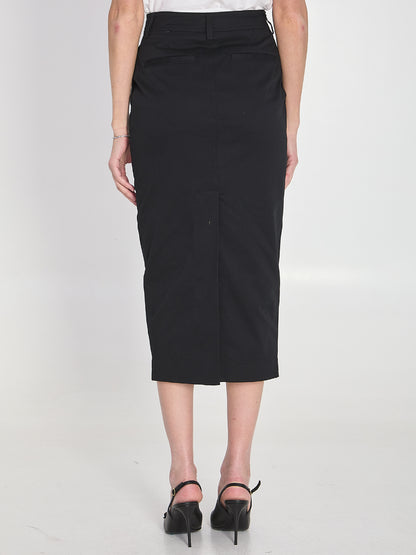 THE LATEST  40 cotton gabardine skirt