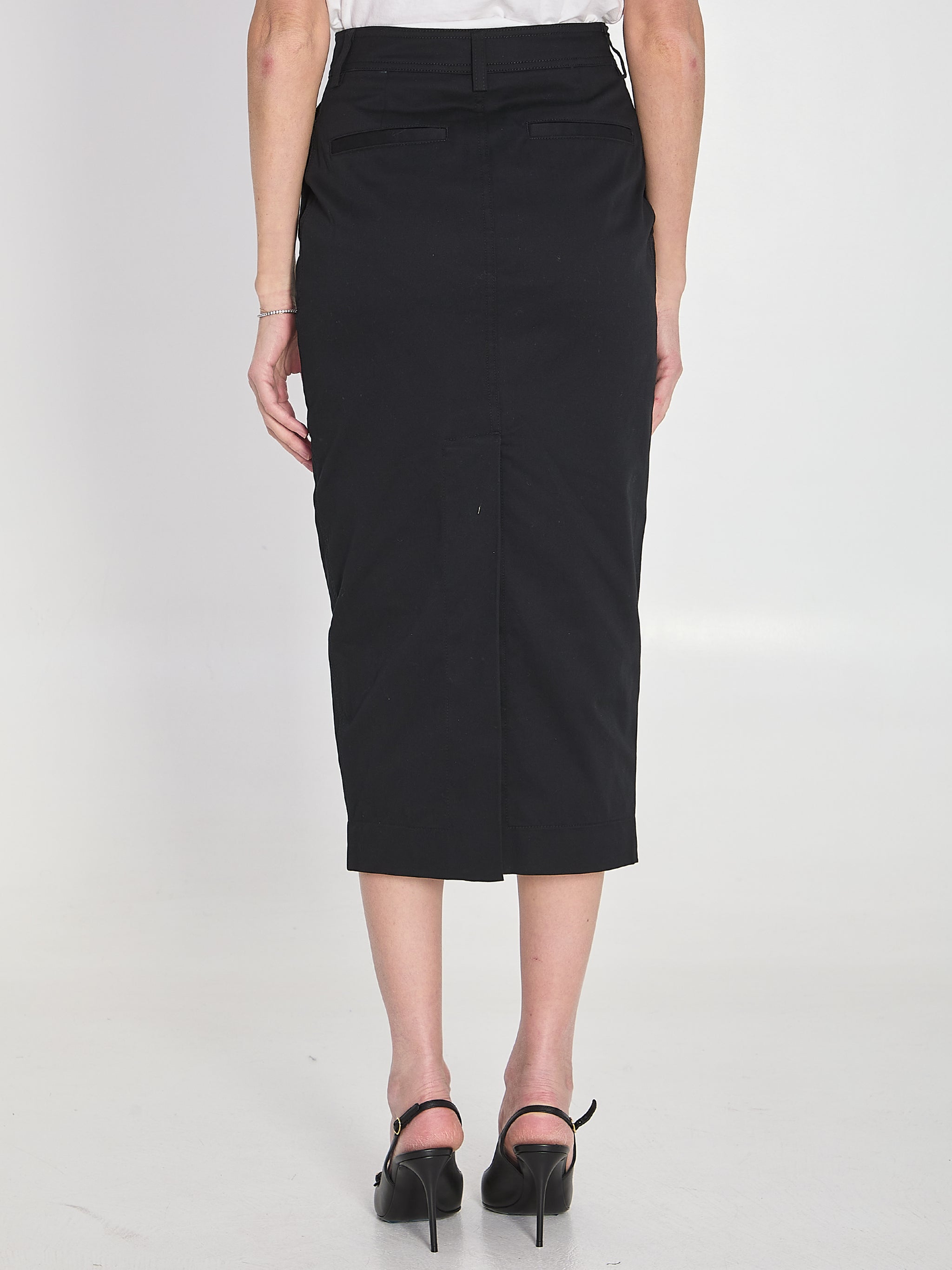 cotton gabardine skirt