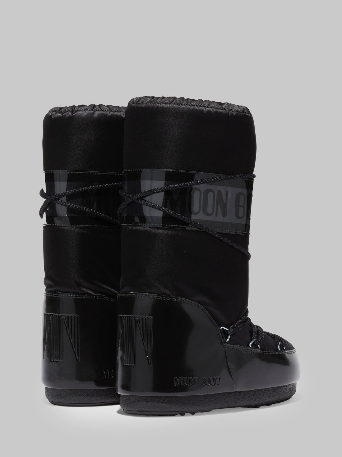 MOON BOOT 35-38 black satin icon glance boots