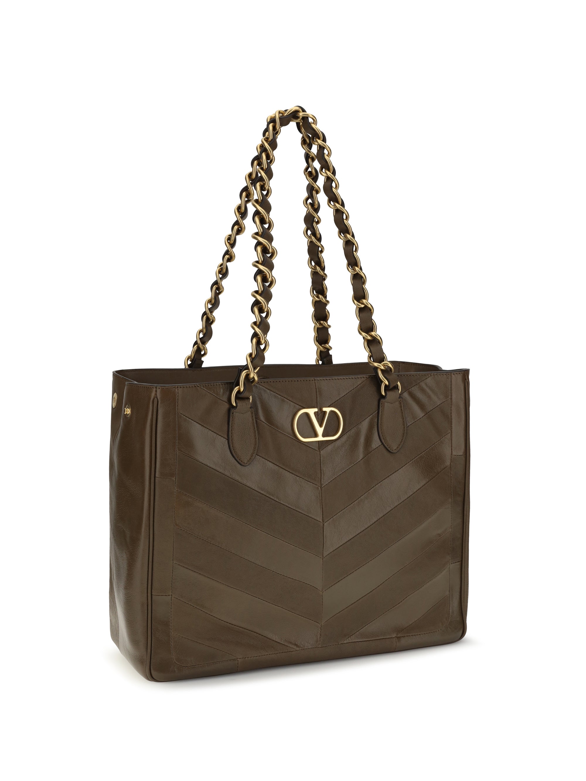 laseine chevron nappa shopping bag