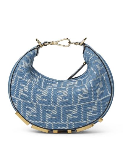 Fendigraphy FF Mini Denim Shoulder Bag