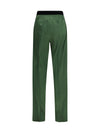 stretch silk satin pants