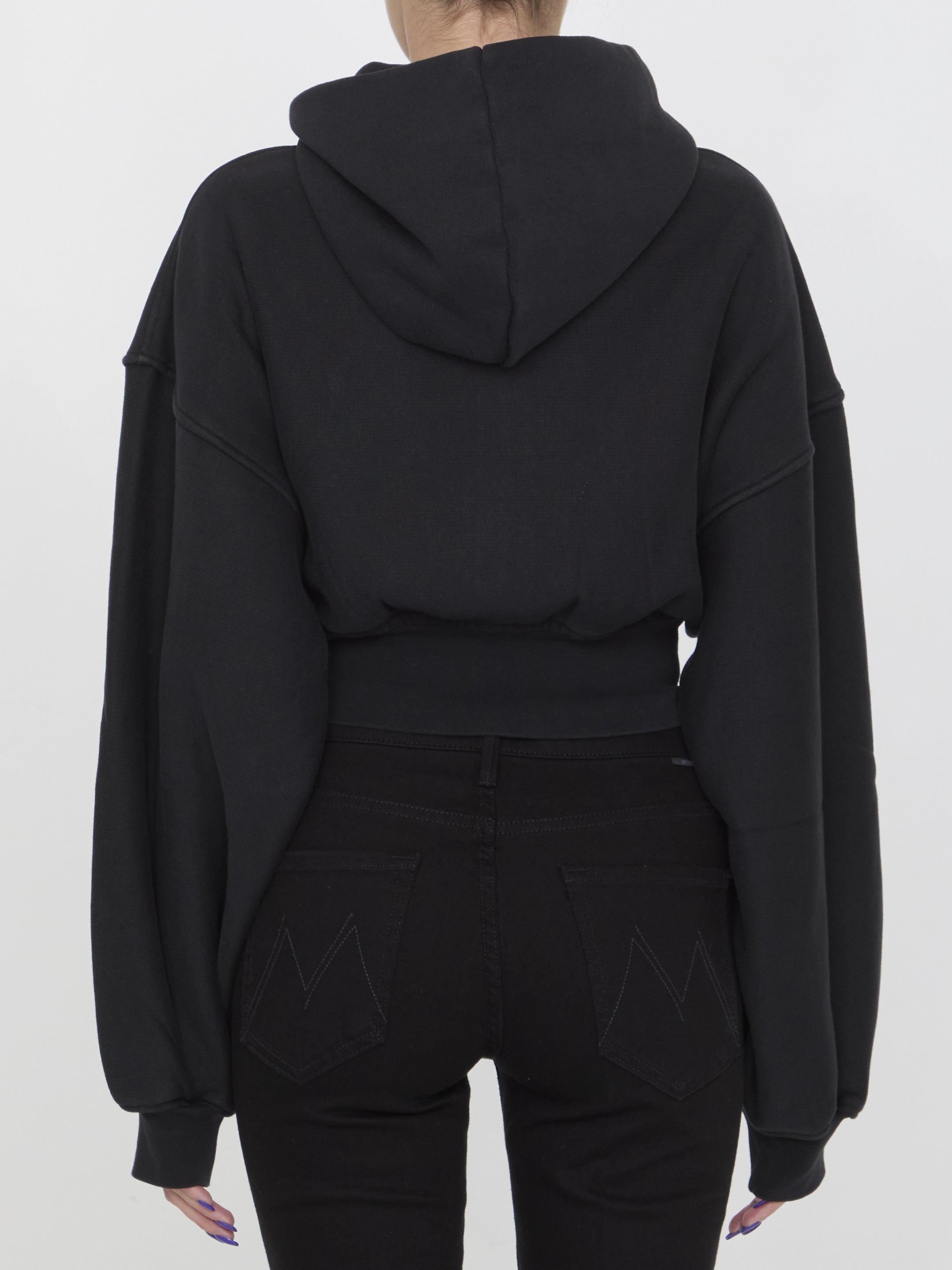 ALEXANDER WANG M cropped hoodie in cotton