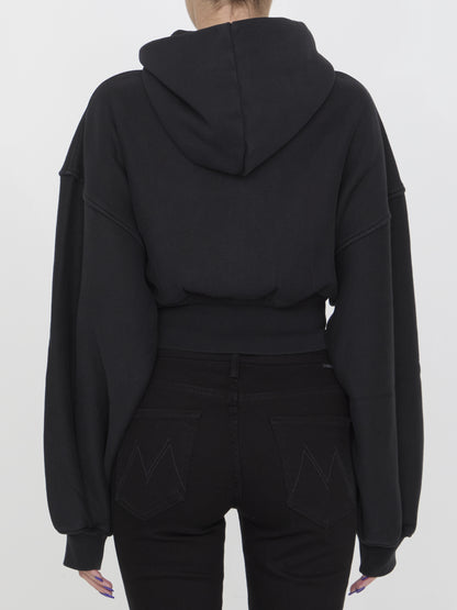ALEXANDER WANG M cropped hoodie in cotton