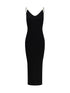 VERSACE 44 safety pin slip midi dress