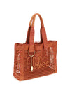 east-west summer banana raffia tote bag