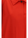 cotton gabardine coat with classic collar