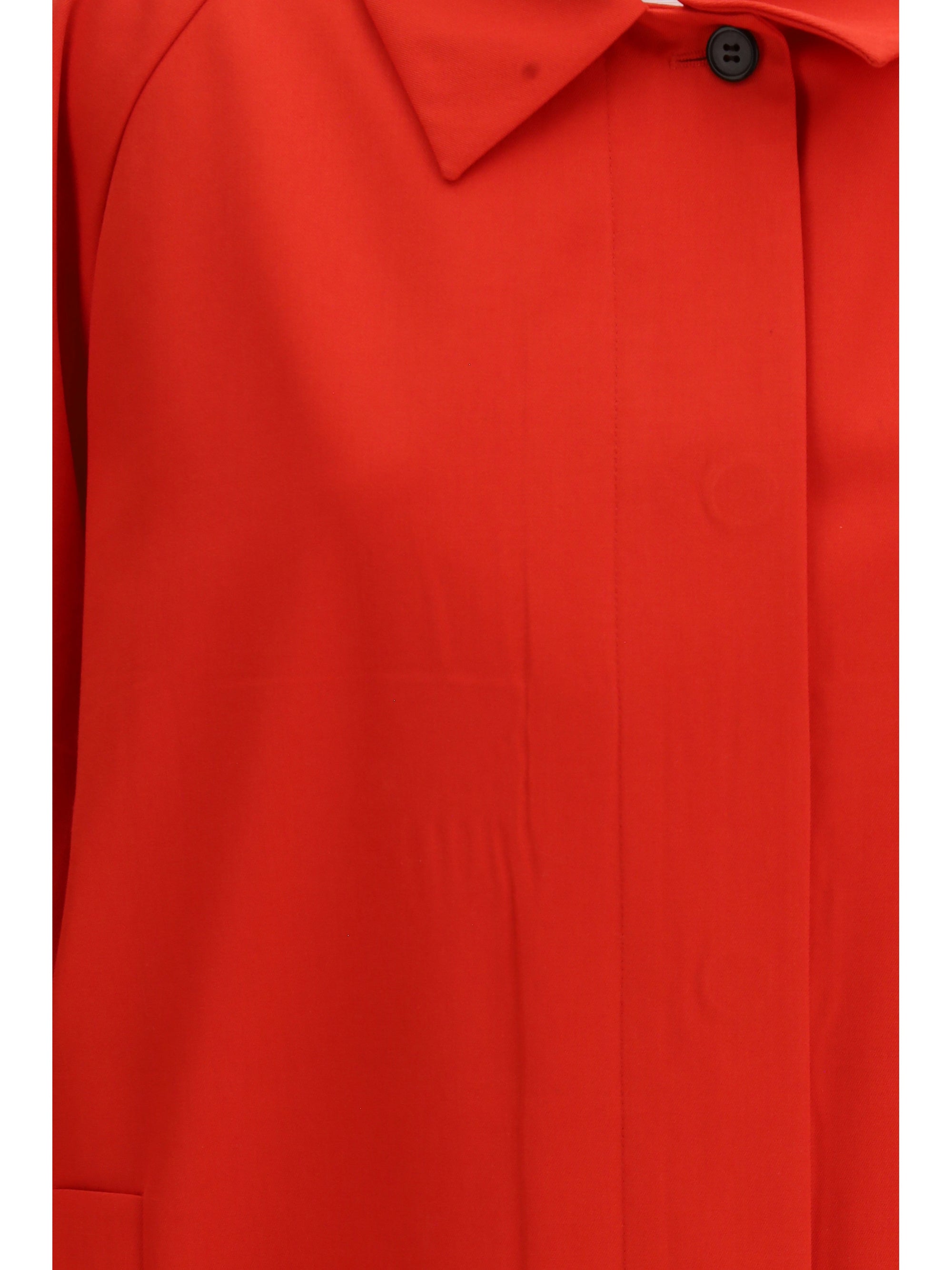 cotton gabardine coat with classic collar