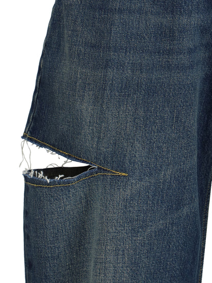 MARGIELA 36 denim jeans with cut-out detail