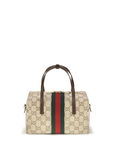 mini boston handbag with web stripe