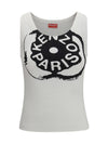 “boke flower 2.0” ribbed tank top