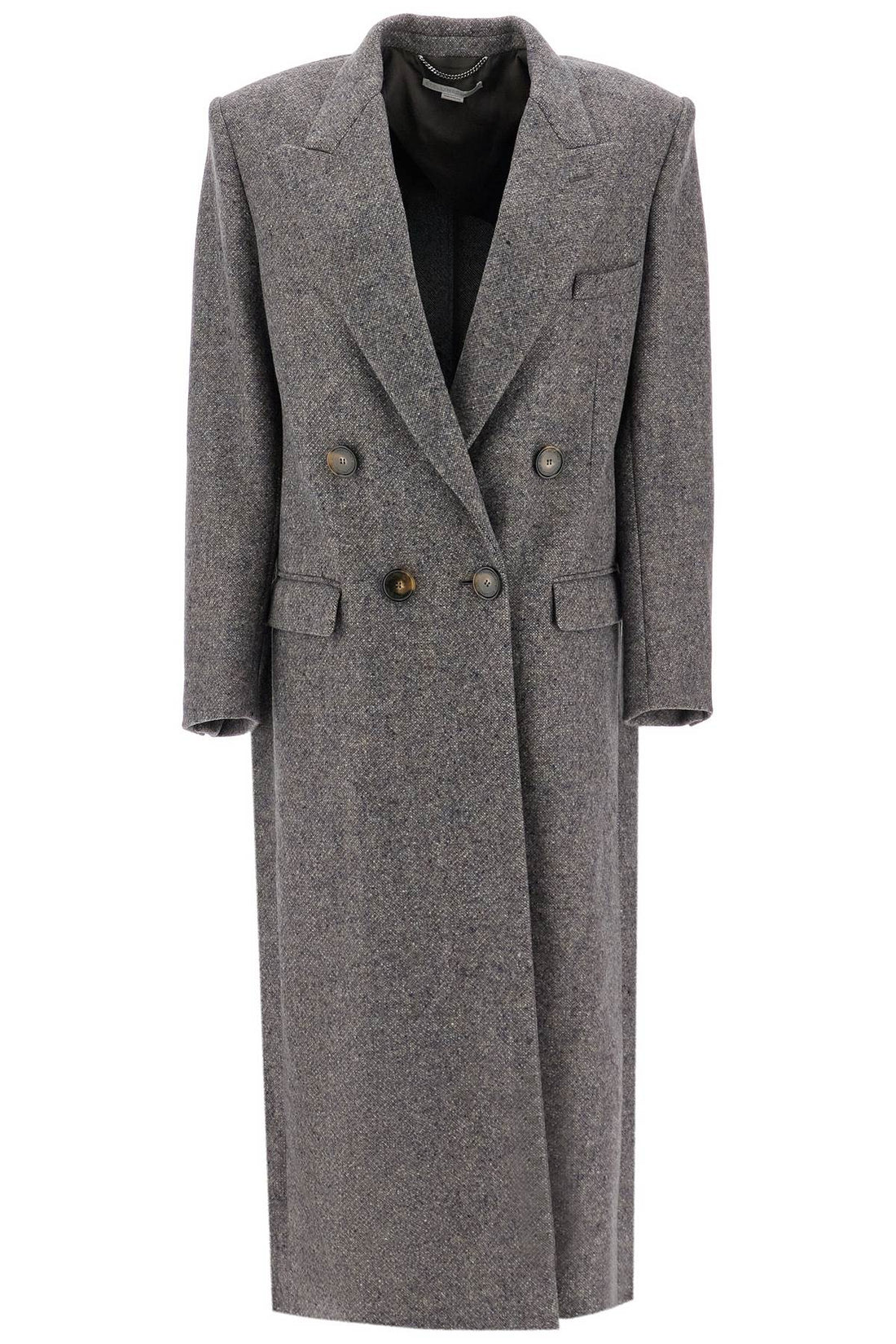 maxi tweed coat in