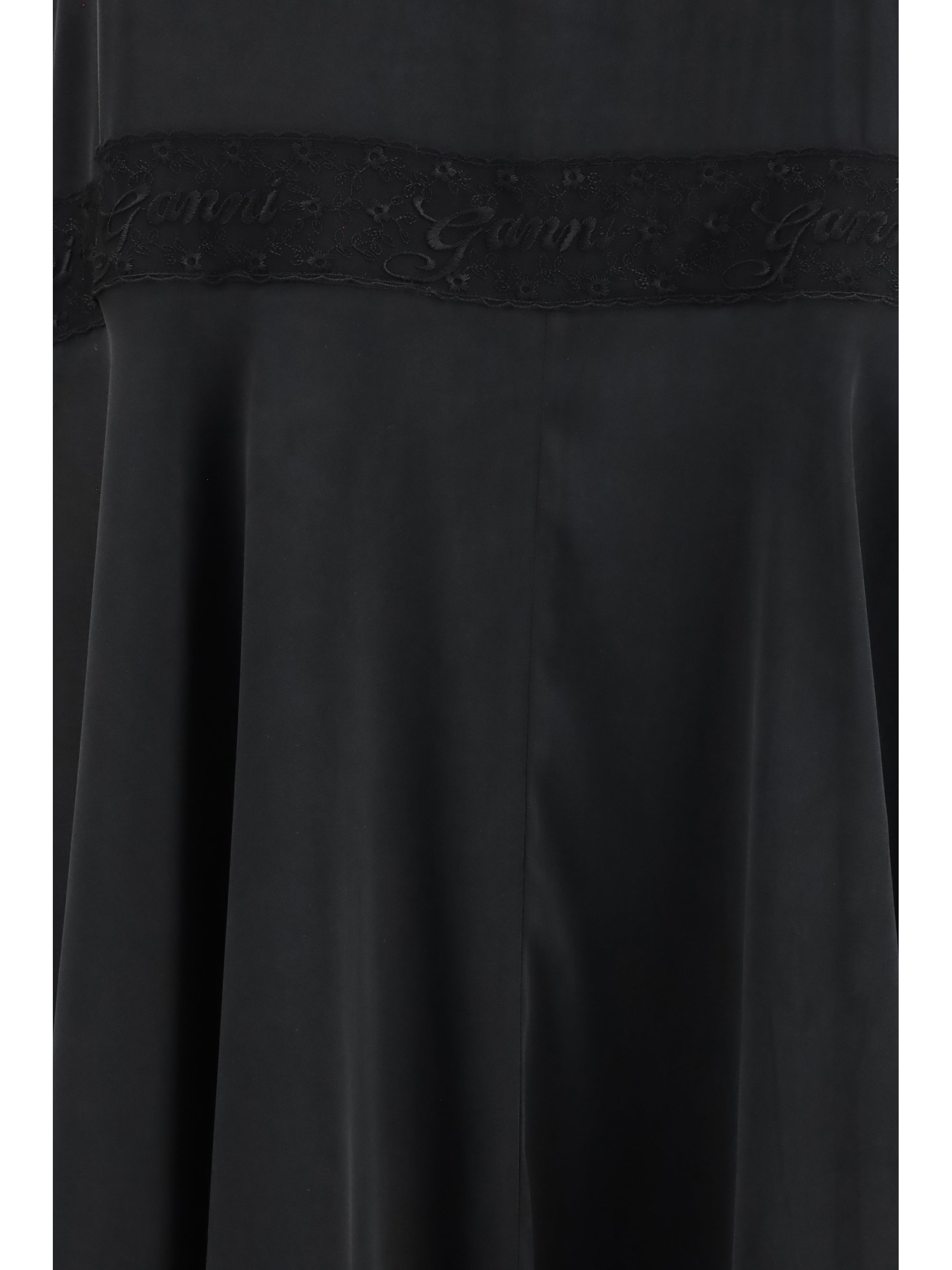 silk maxi dress with lace details