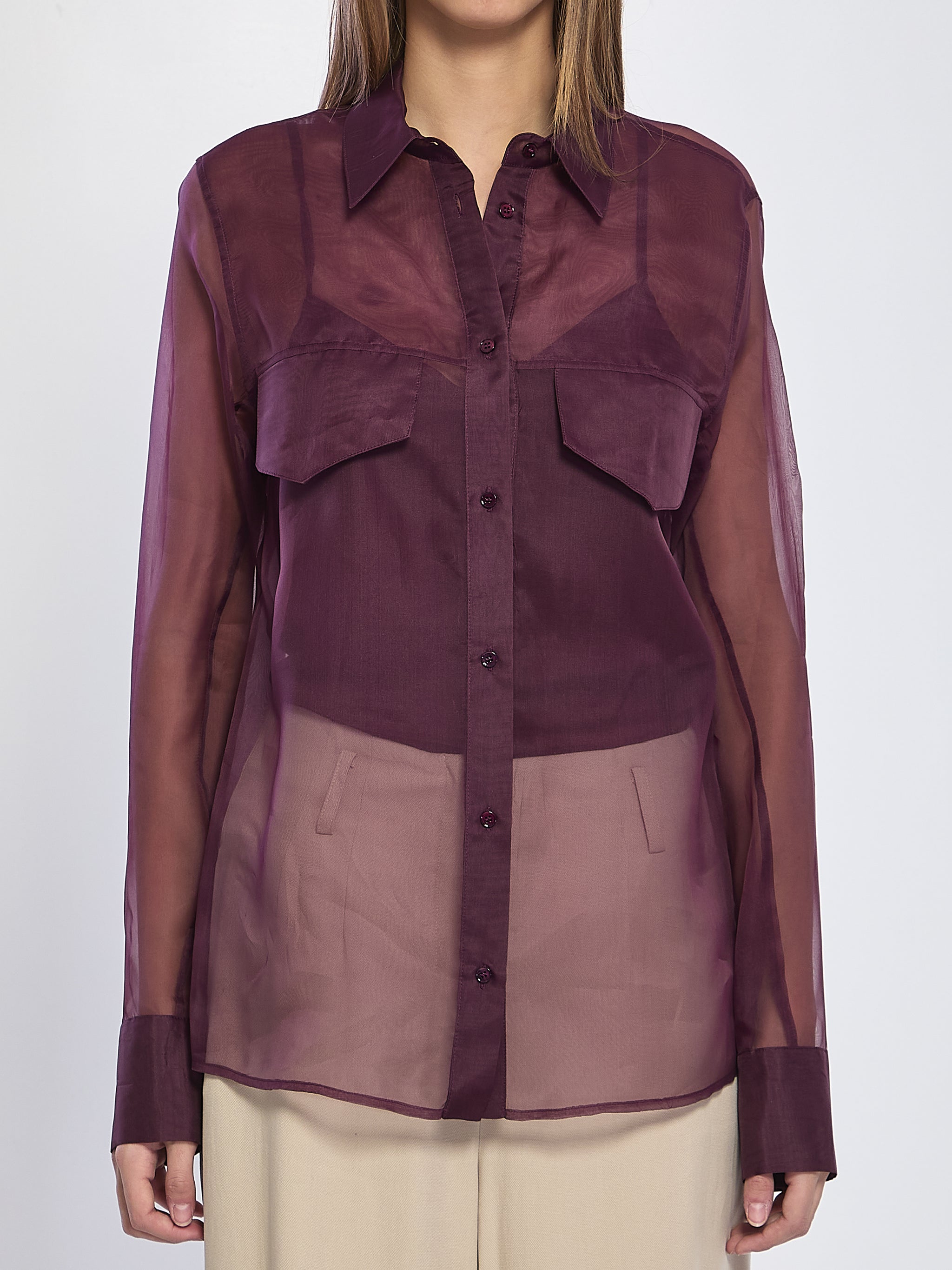 silk organza shirt