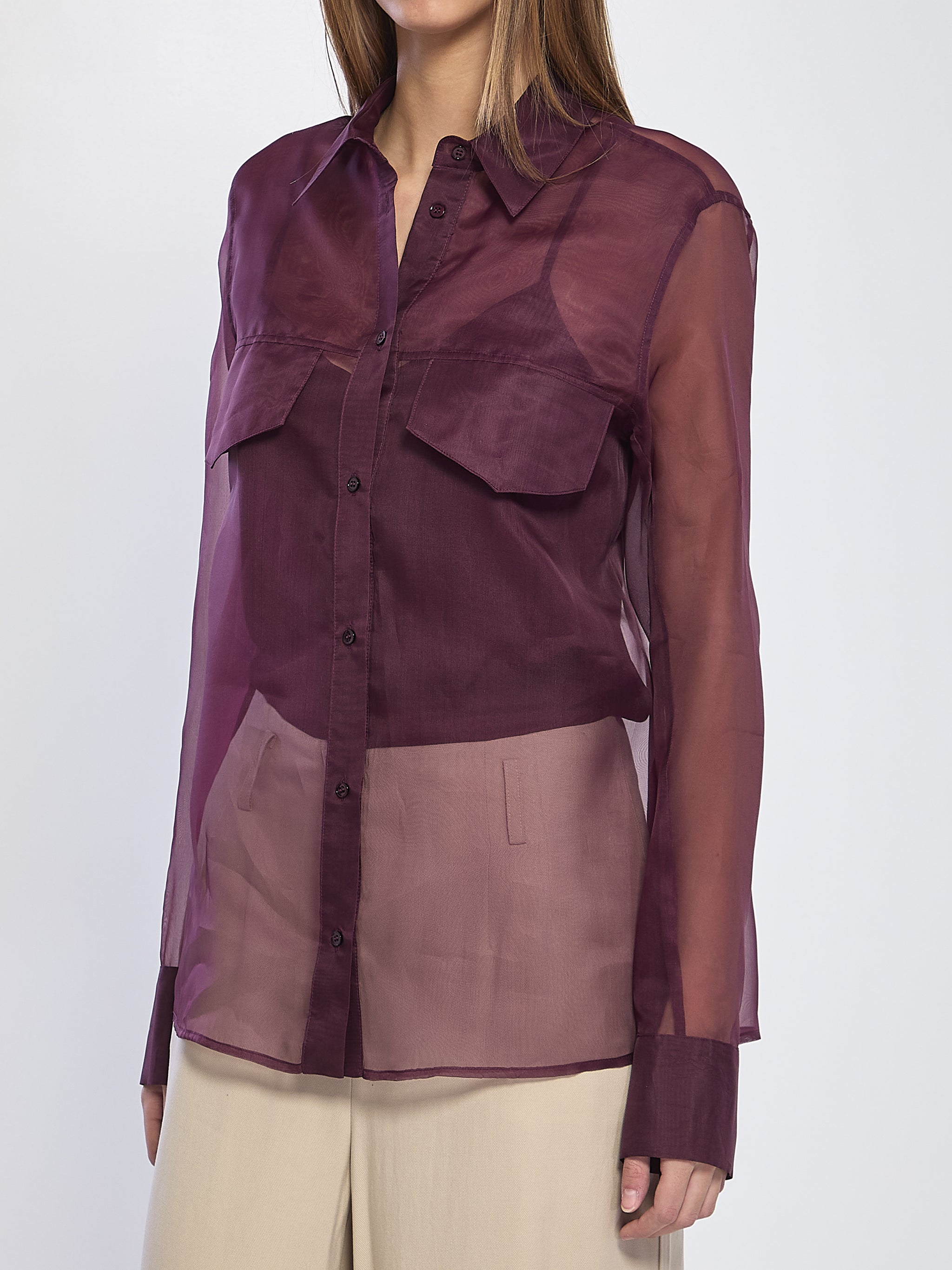 silk organza shirt