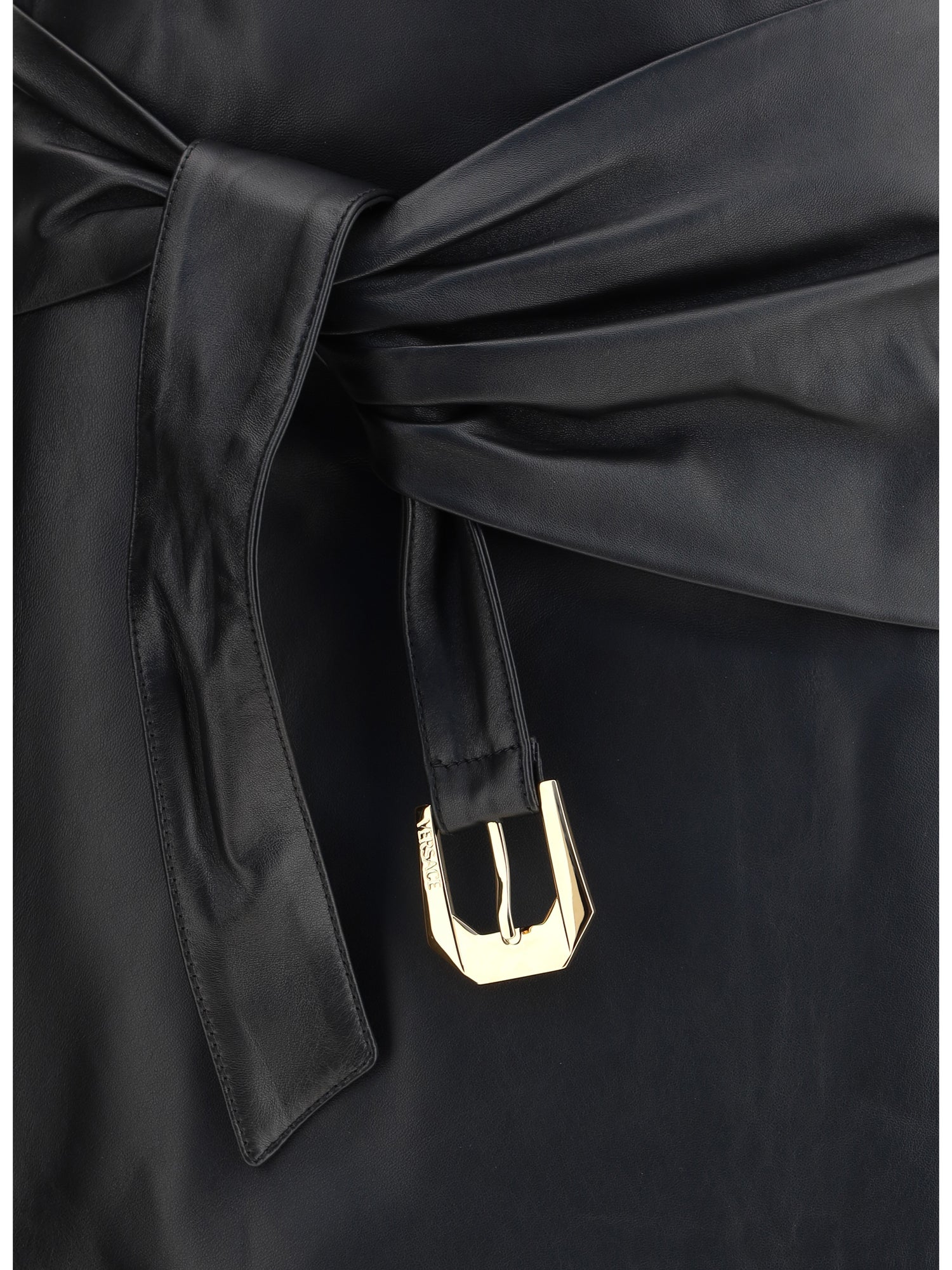 VERSACE 42 lambskin miniskirt