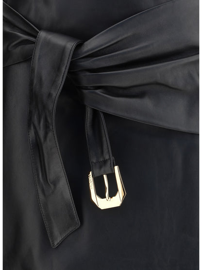 VERSACE 42 lambskin miniskirt