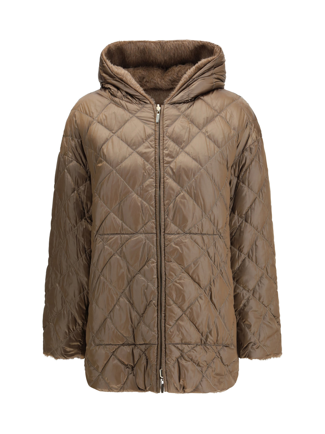 MAX MARA THE CUBE 42 reversible midi down jacket 