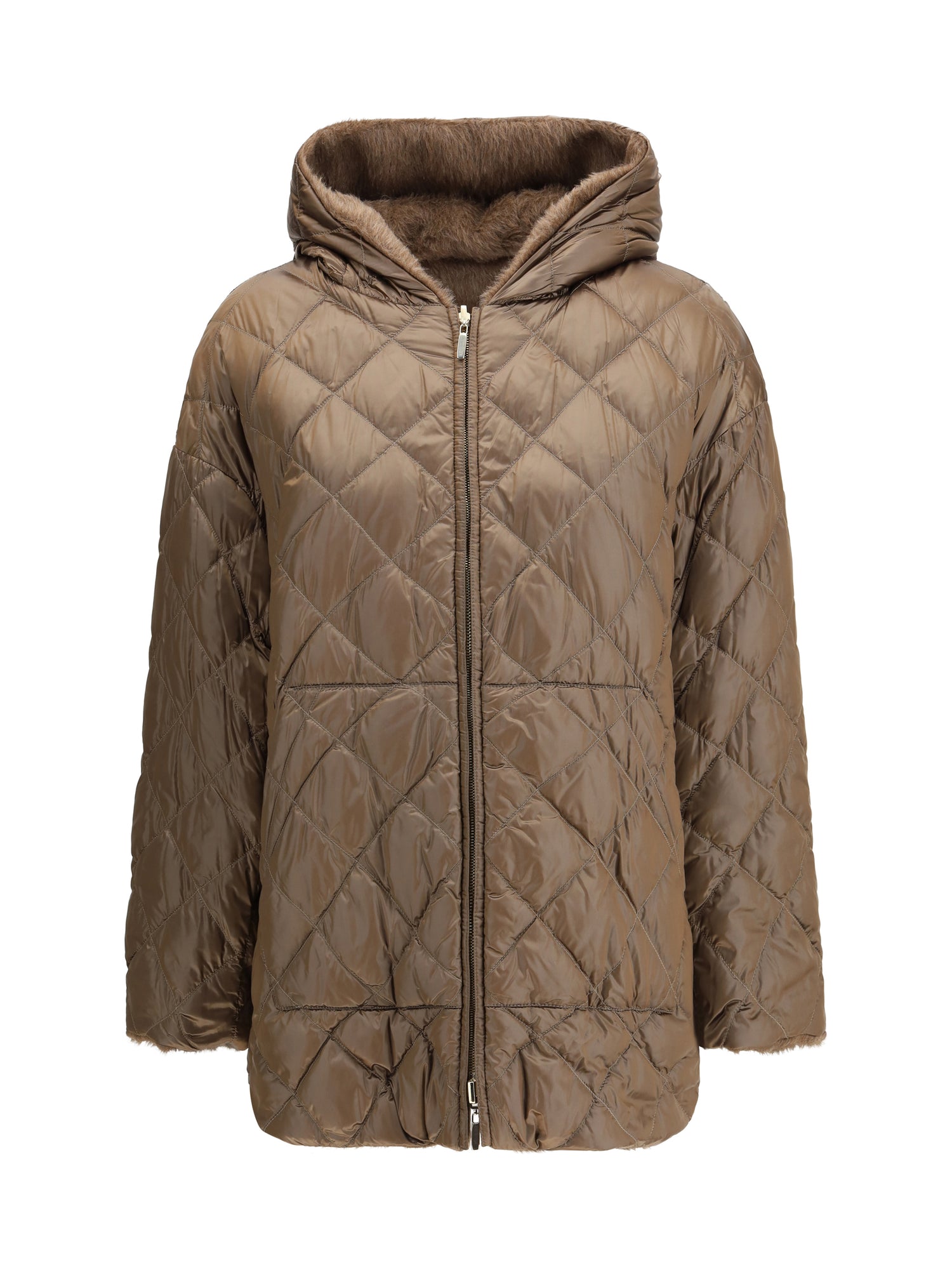 MAX MARA THE CUBE 42 reversible midi down jacket 