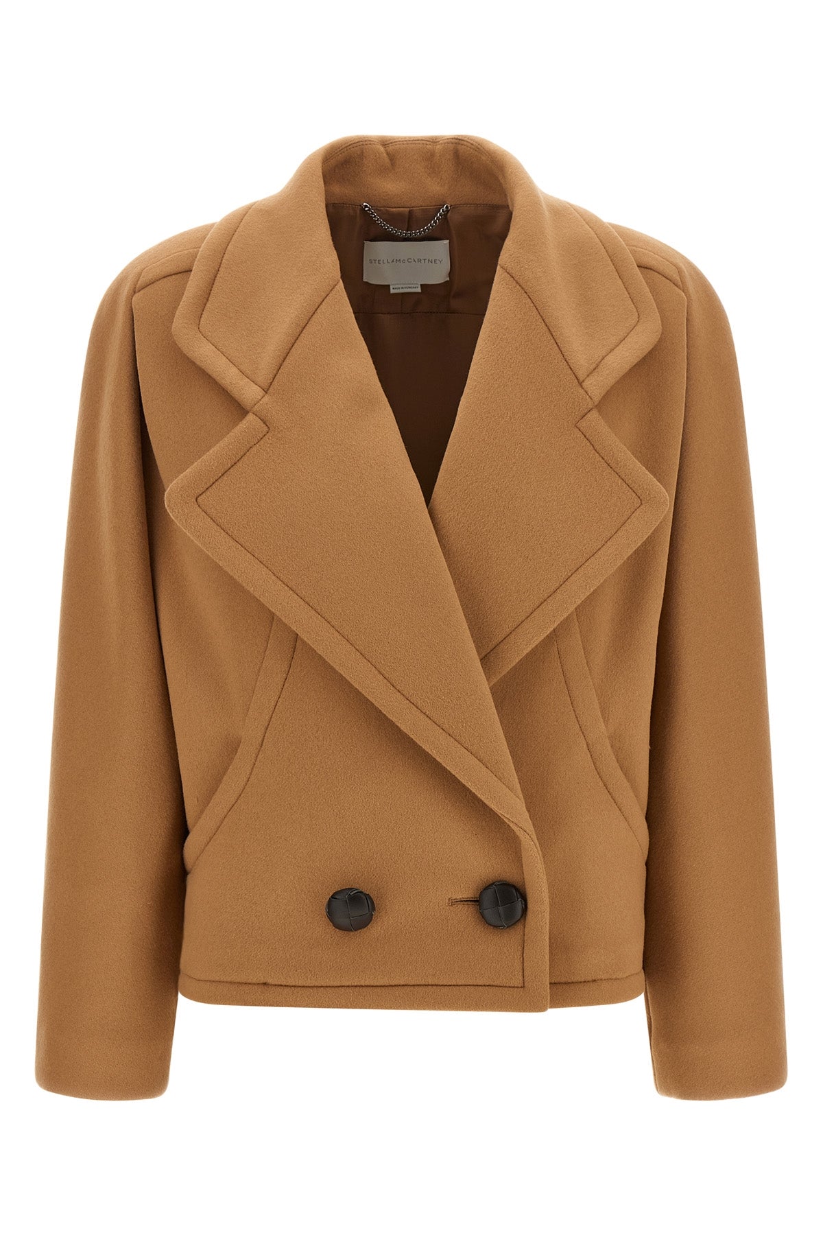 the stella mccartney pure wool short coat defines new sartorial volumes through