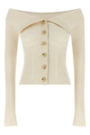 rebellion bandeau ribbed stretch viscose cardigan