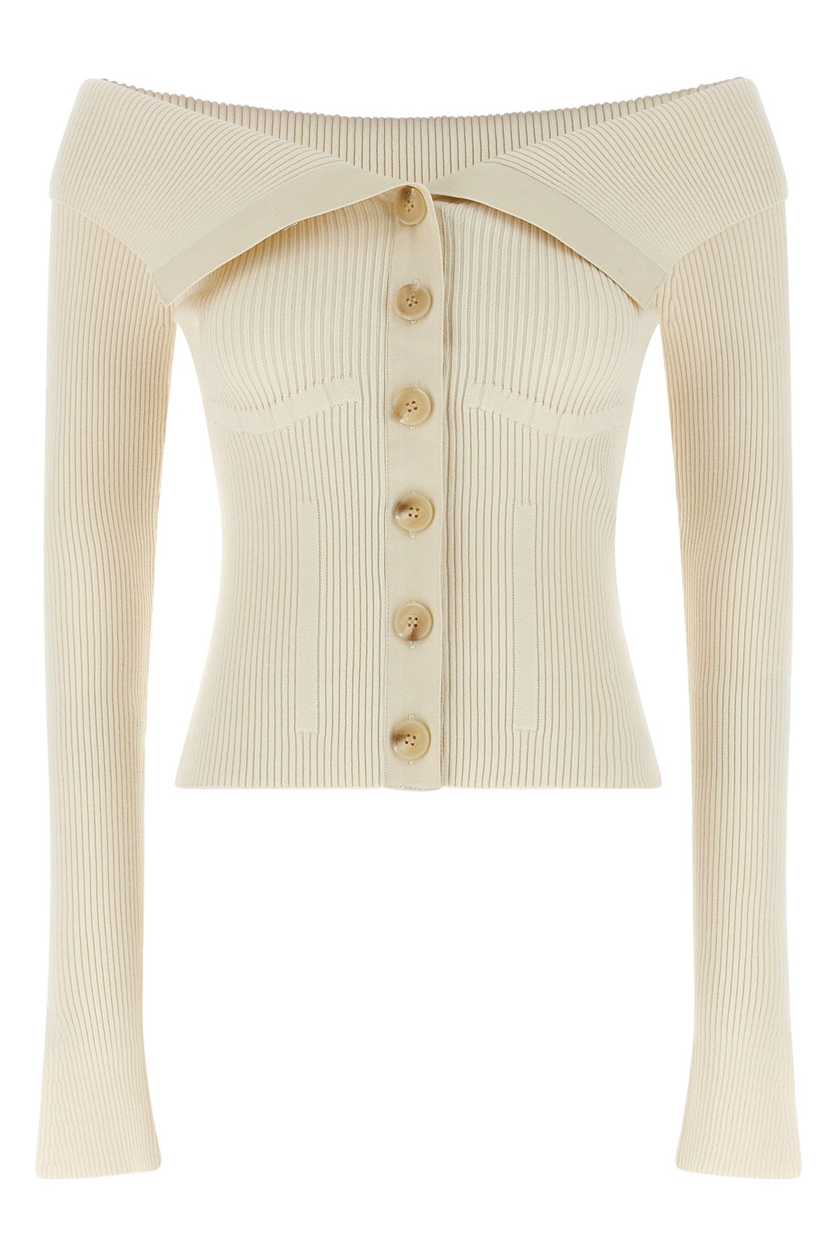 rebellion bandeau ribbed stretch viscose cardigan